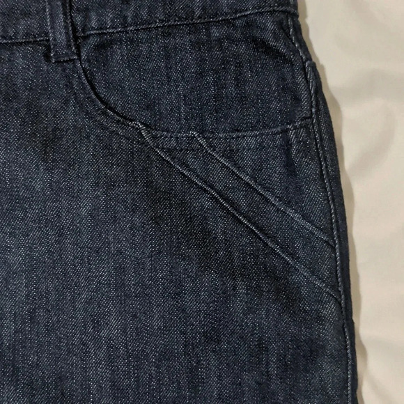 New York & Company Button Down Denim Skirt, Color Blue (Dark Wash) size 18 - Picture 4 of 14